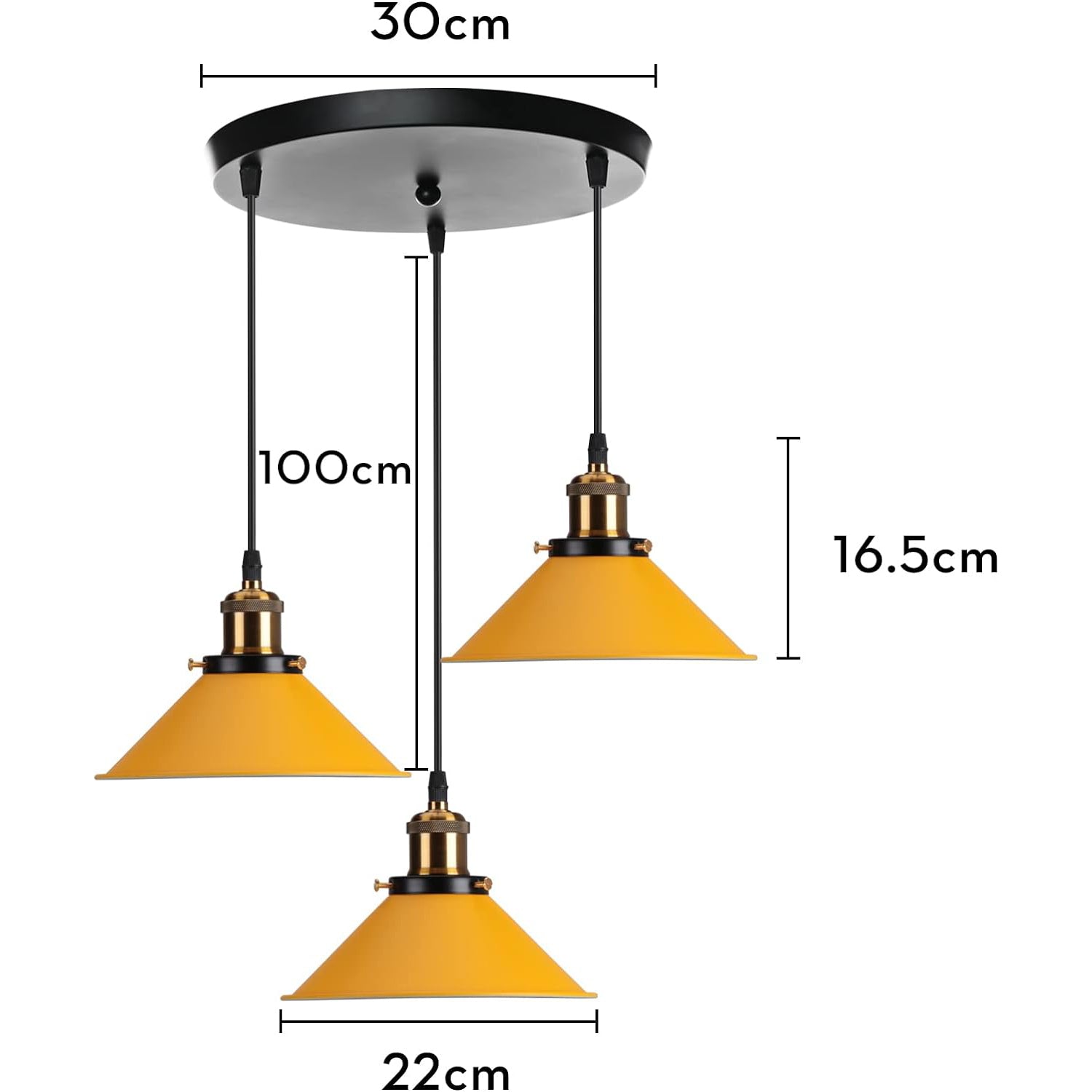 Lustre Industriel Jaune