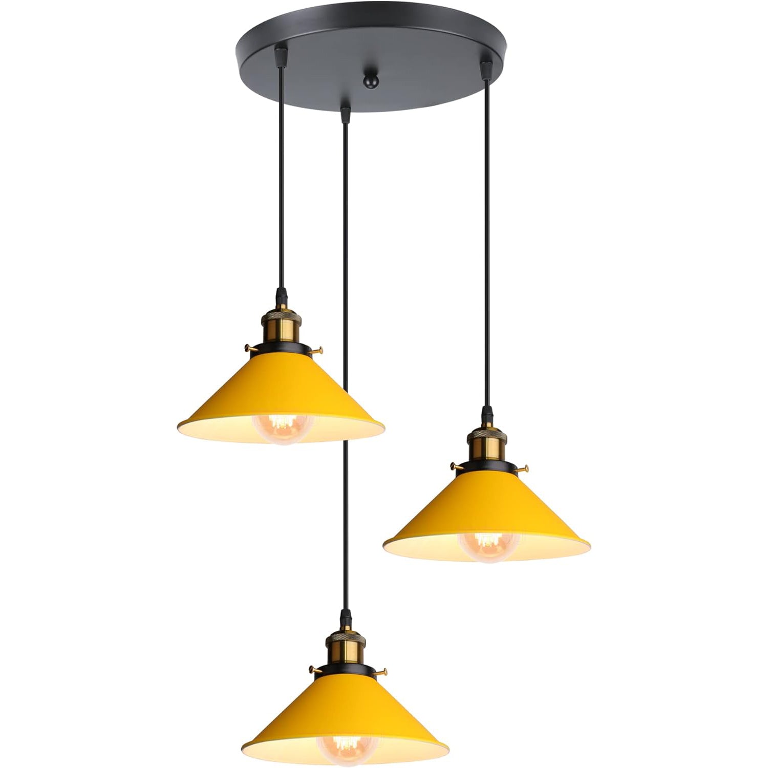 Lustre Industriel Jaune