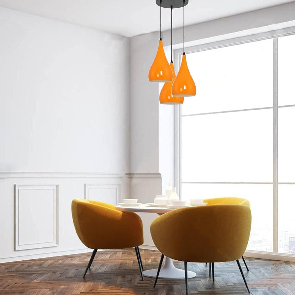 Lustre Industriel Orange