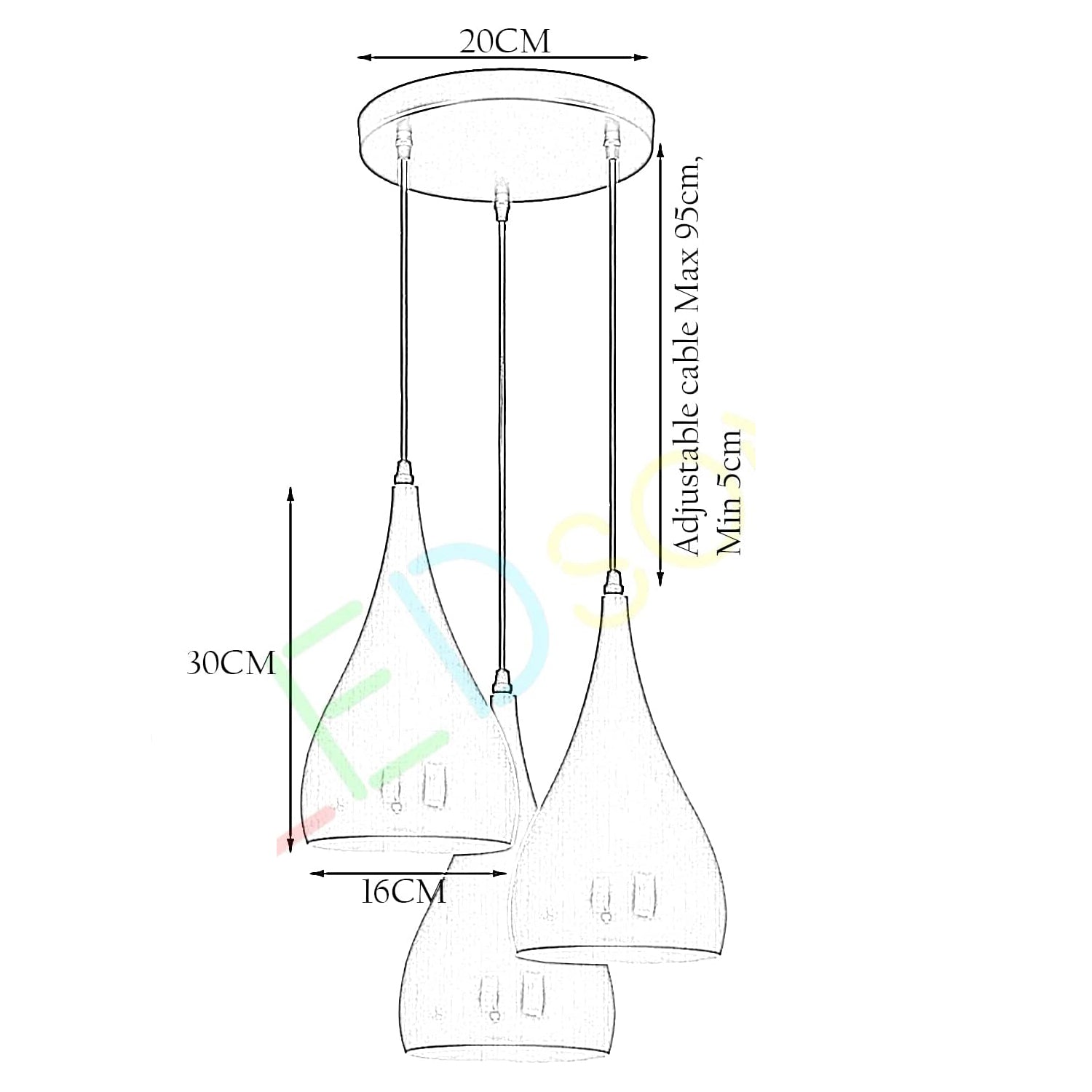 Lustre Industriel Orange