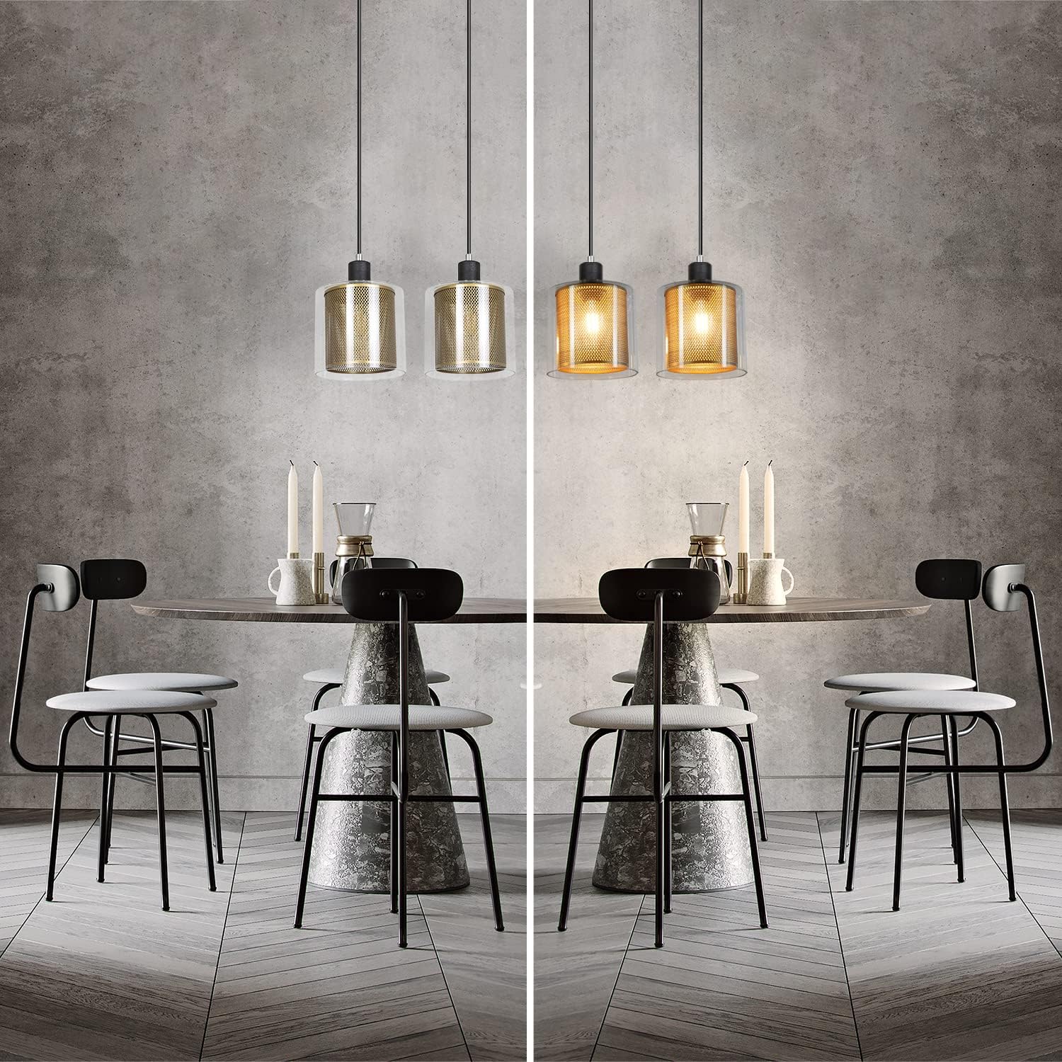 Lustre Industriel Verre