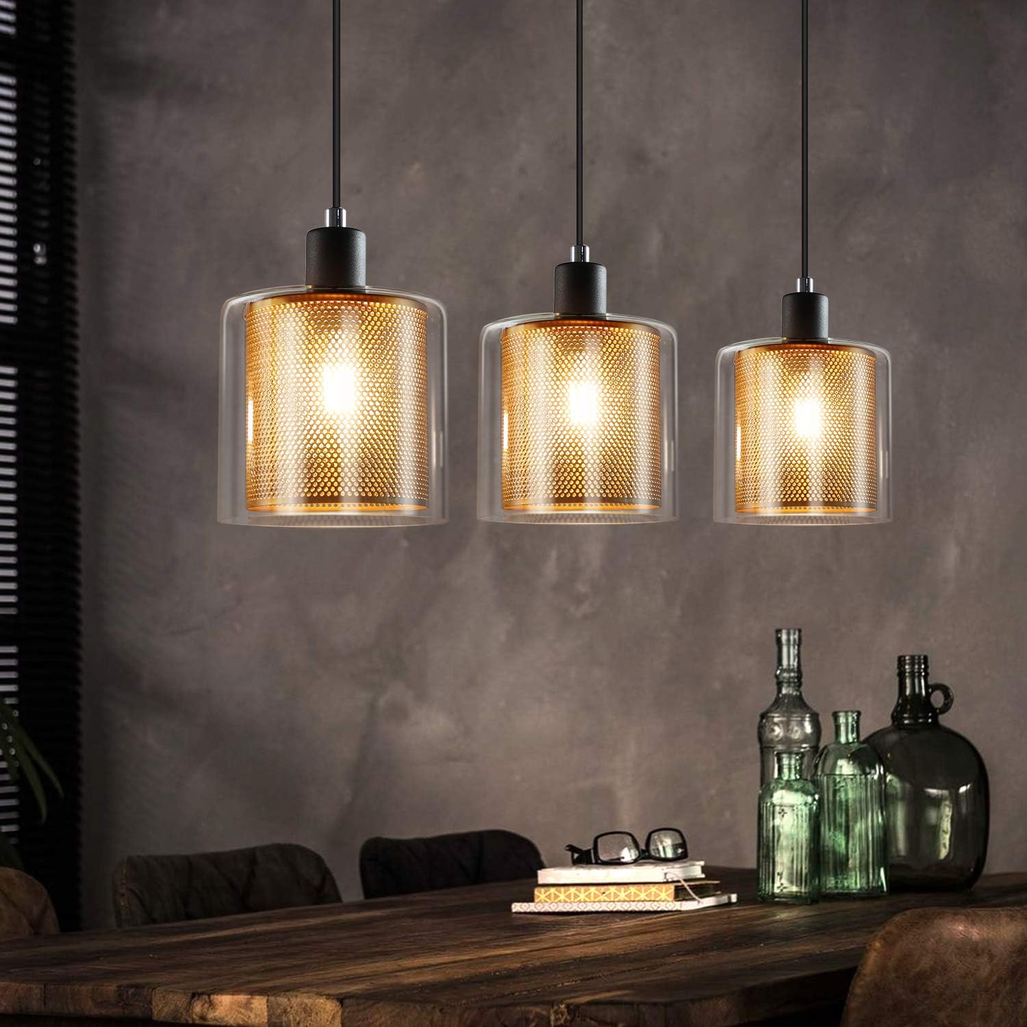 Lustre Industriel Verre