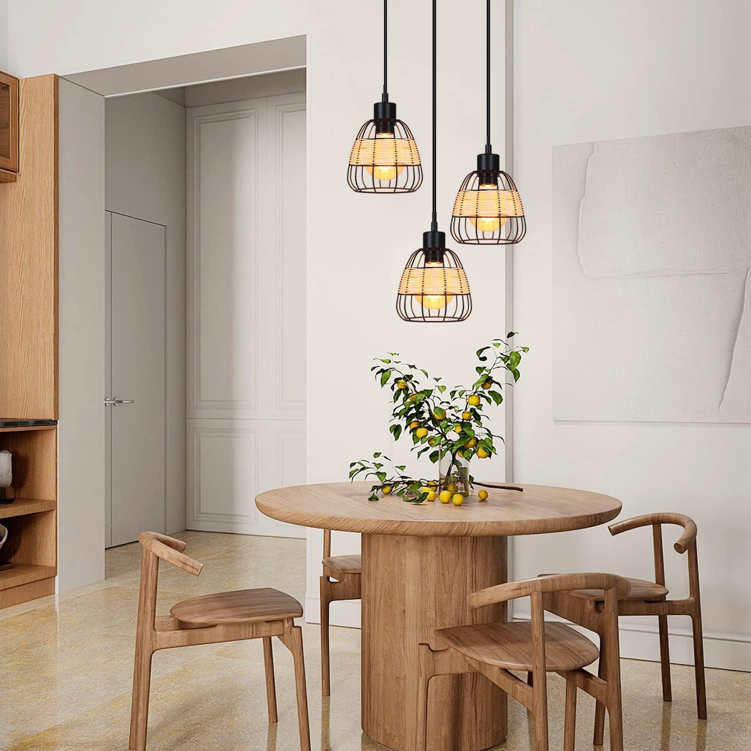 Lustre Rotin Industriel