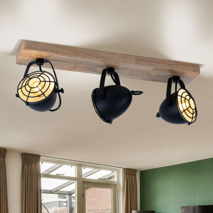Plafonnier 3 Lampes Industriel