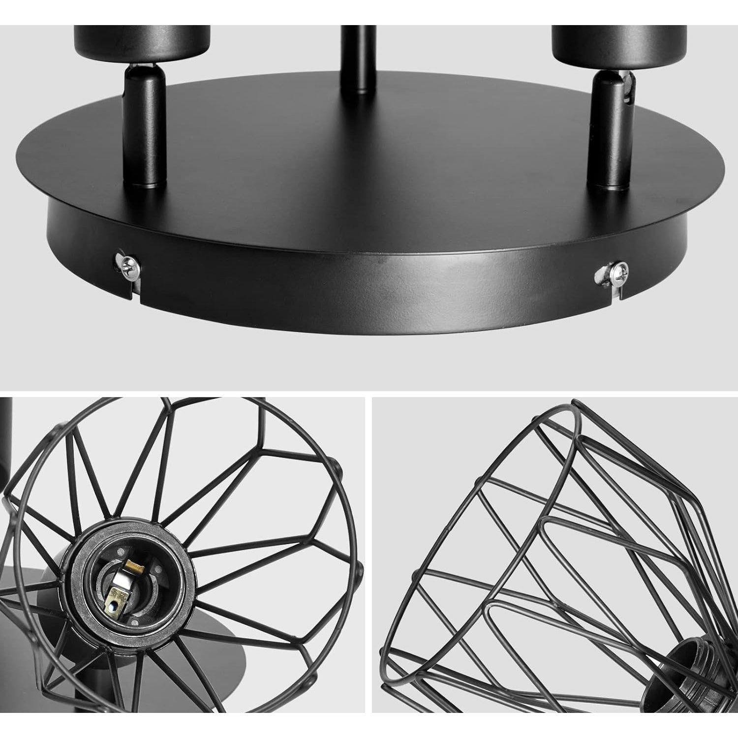 Plafonnier 3 Spots Industriel