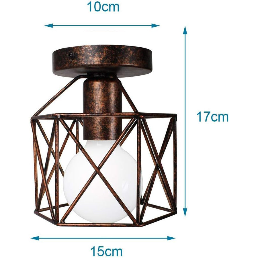 Plafonnier Fer Forgé Rouille