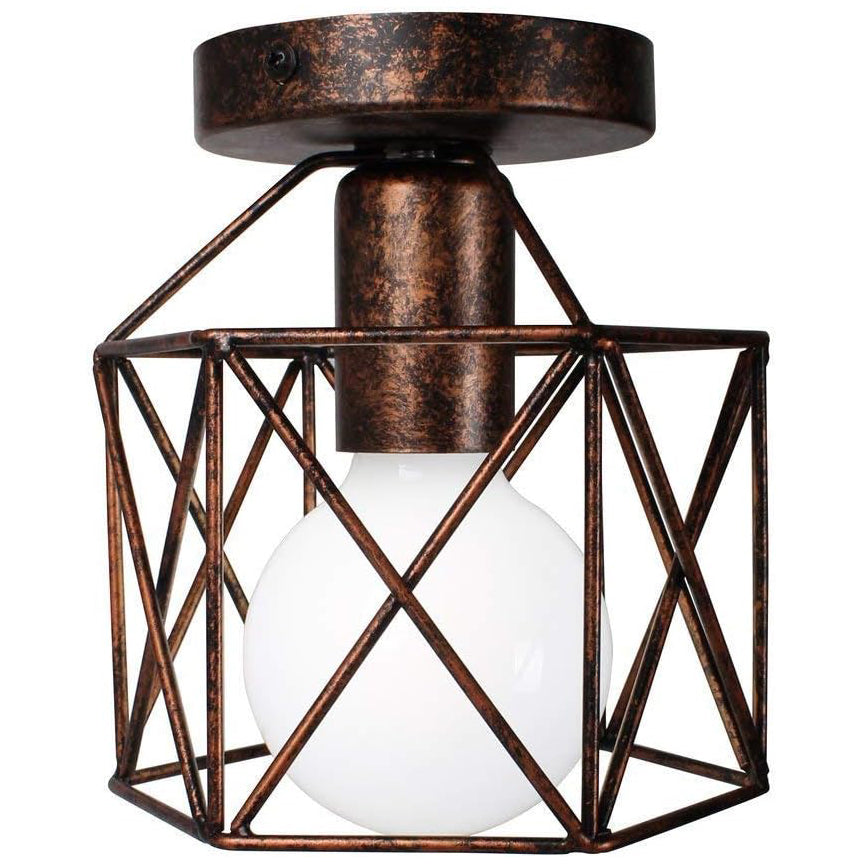 Plafonnier Fer Forgé Rouille