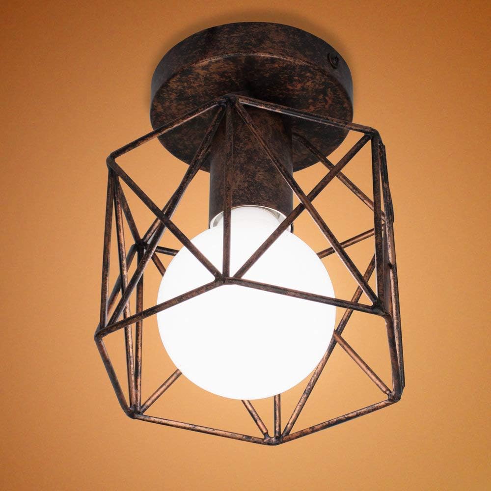 Plafonnier Fer Forgé Rouille