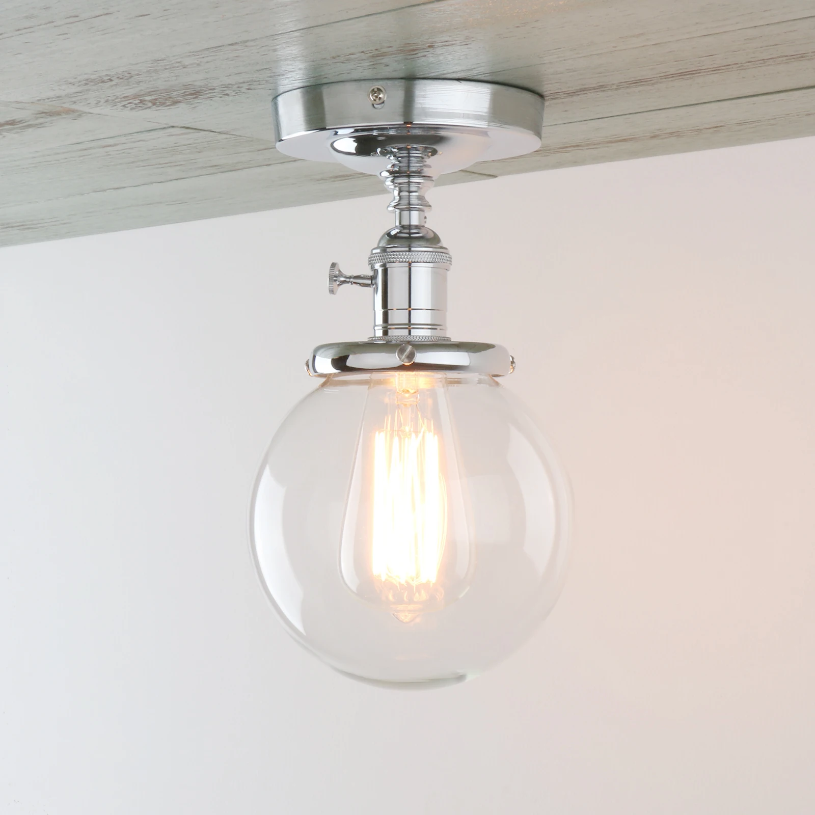 Plafonnier Globe Verre Vintage