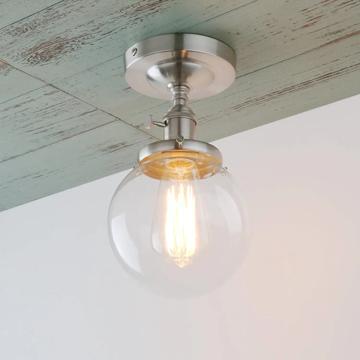 Plafonnier Globe Verre Vintage