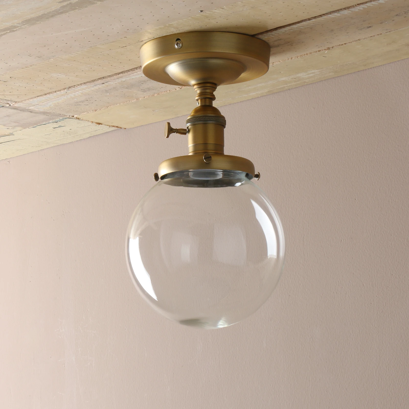 Plafonnier Globe Verre Vintage