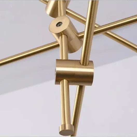 Plafonnier Industriel Doré