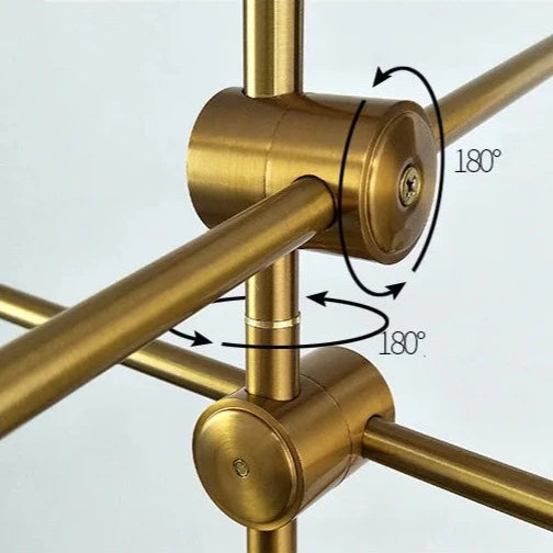 Plafonnier Industriel Doré