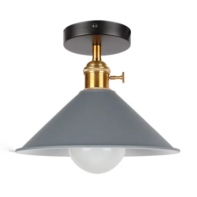 Plafonnier Industriel Gris