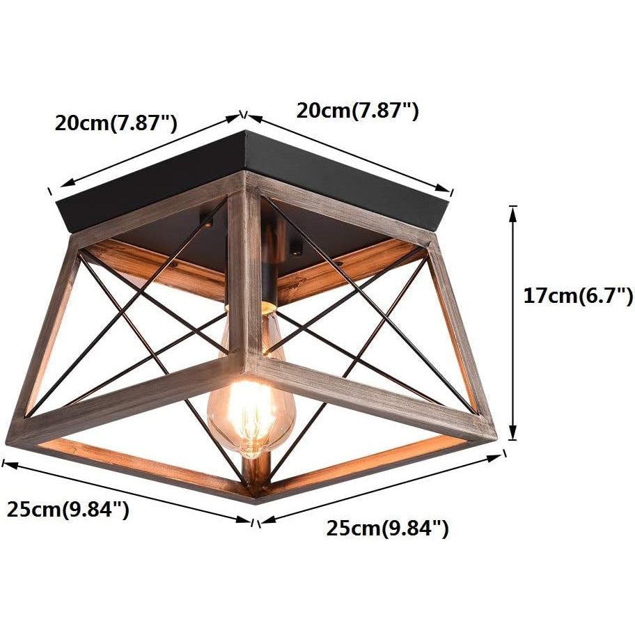 plafonnier rustique bois
