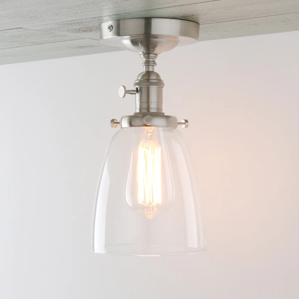 plafonnier en verre vintage