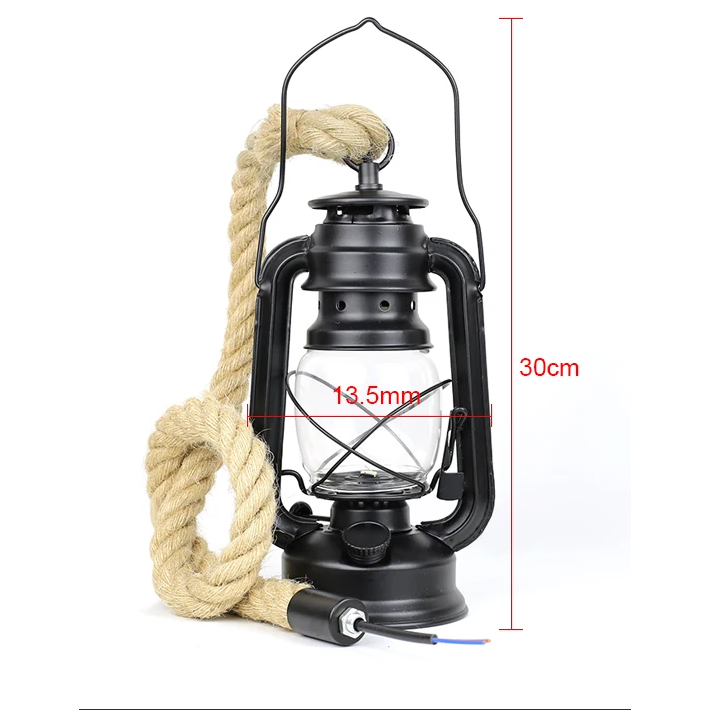 Suspension Lanterne Industrielle Noire