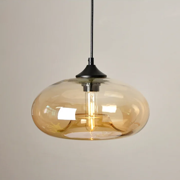 Suspension Verre Soufflé Vintage