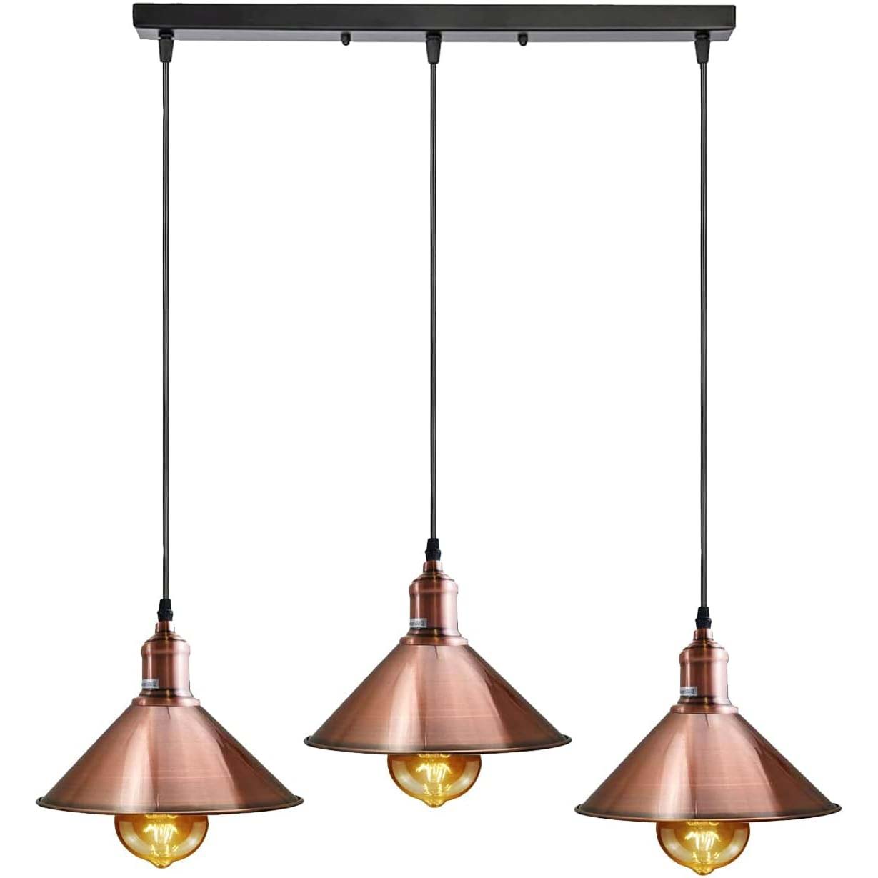 Suspension 3 Lampes Cuivre