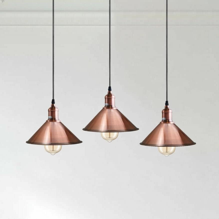 Suspension 3 Lampes Cuivre