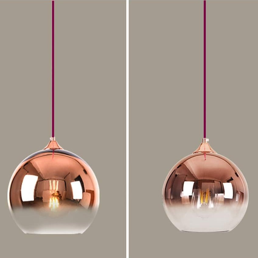 Suspension Boule en Verre Cuivré