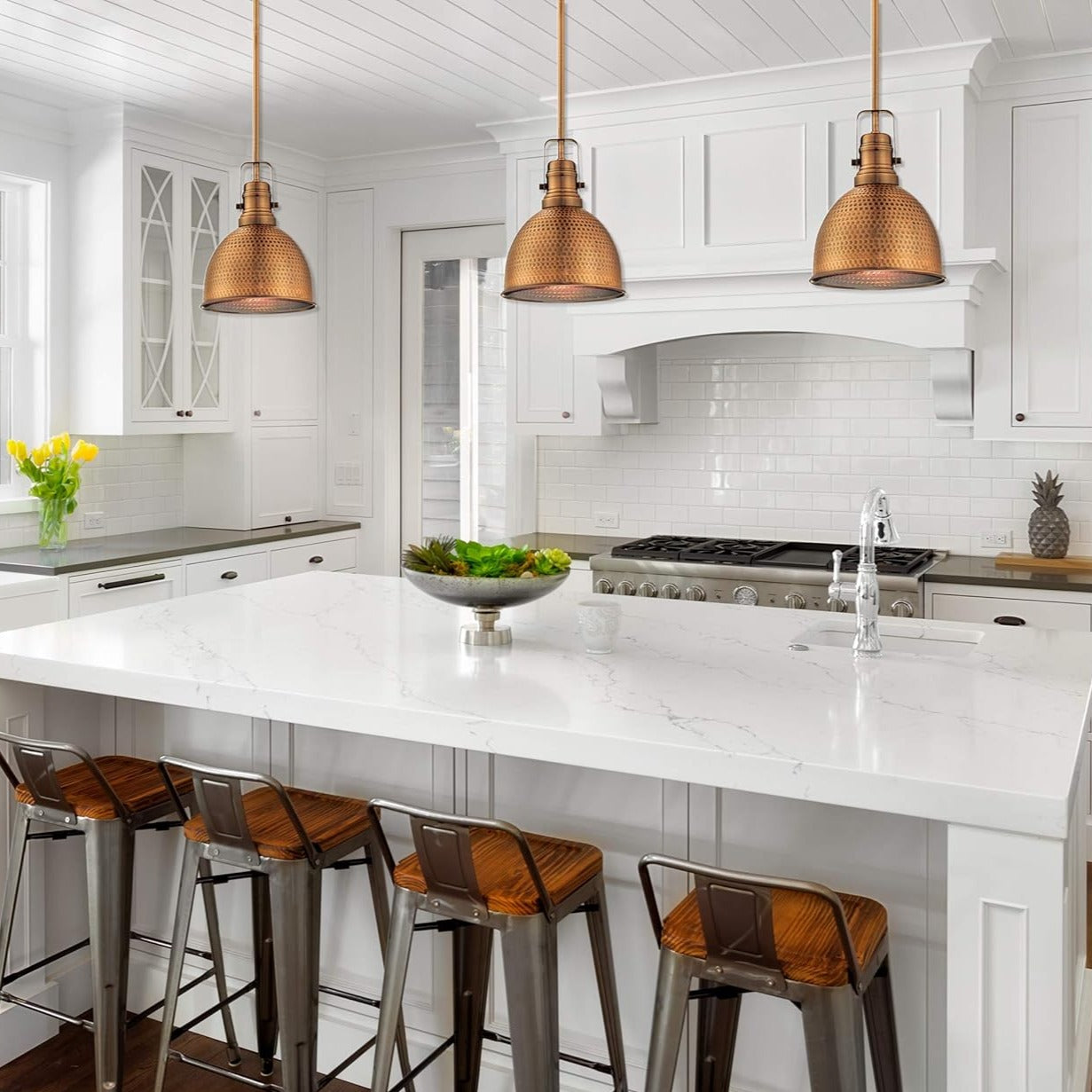 Suspension Cuivre Martelé