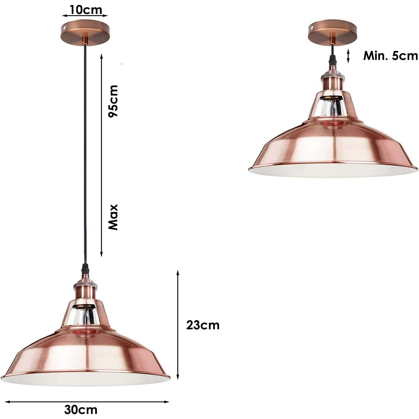 Suspension Cuivre Rose