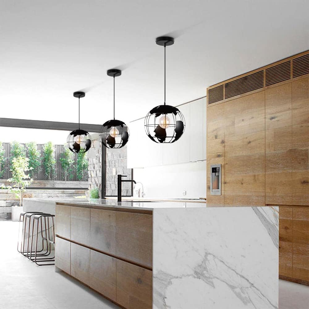 suspension luminaire globe terrestre