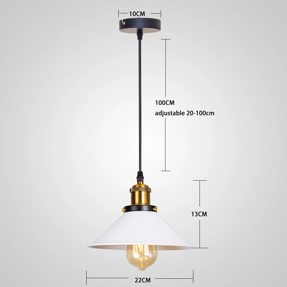 Suspension Industrielle Blanche