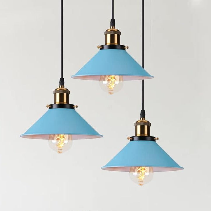 Suspension Industrielle Bleu