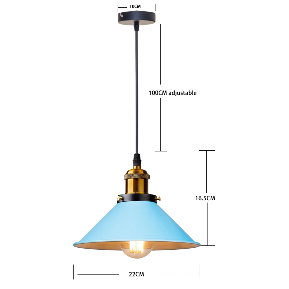 Suspension Industrielle Bleu