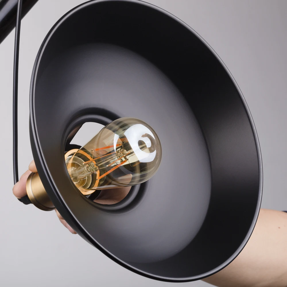 Suspension Industrielle Chic Noire