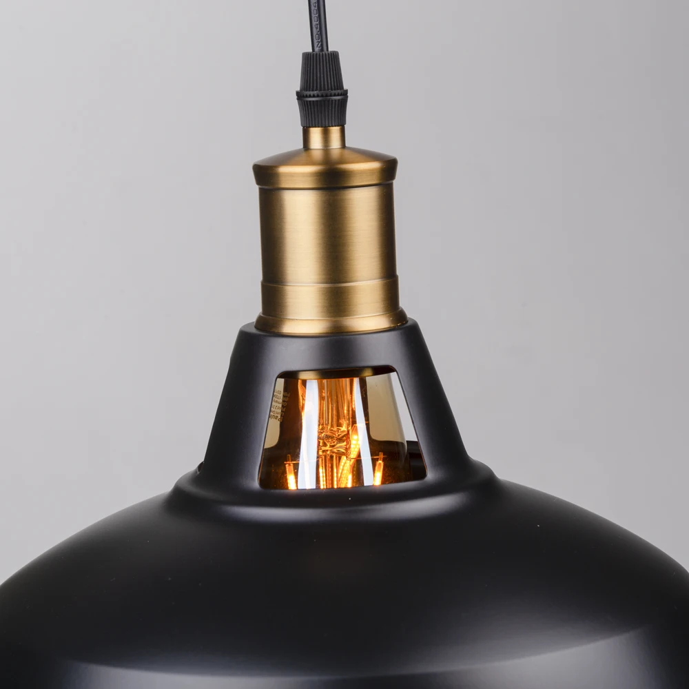 Suspension Industrielle Chic Noire