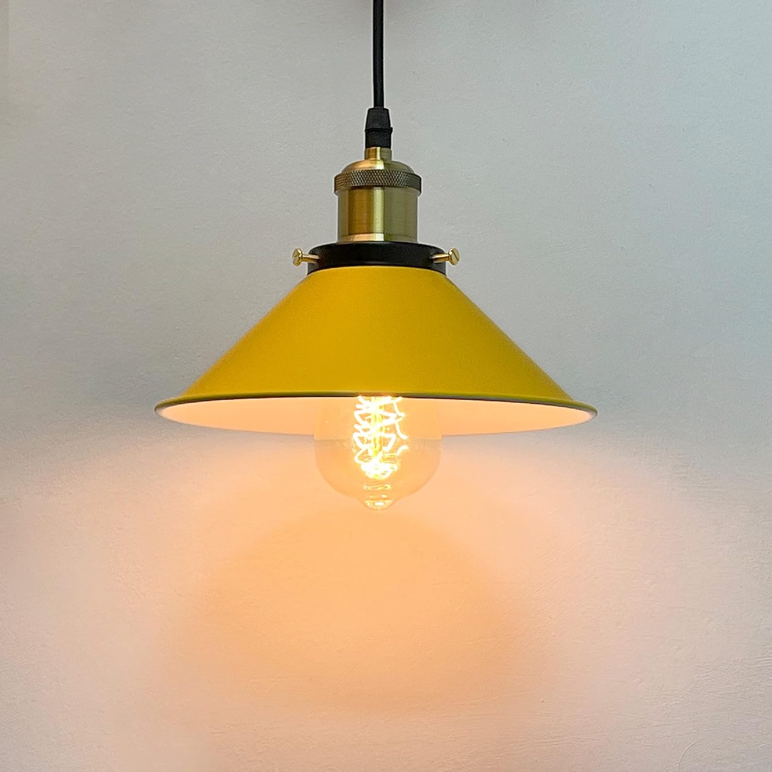 Suspension Industrielle Jaune