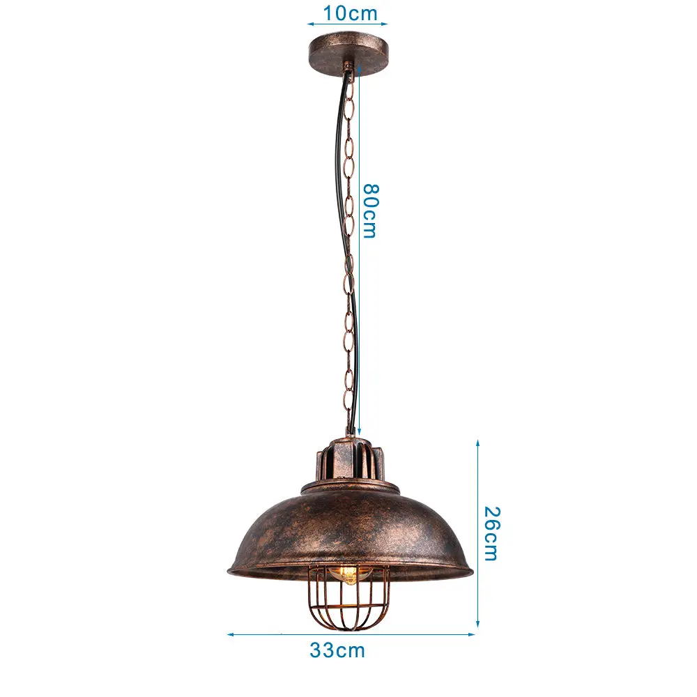 Suspension Industrielle Marron