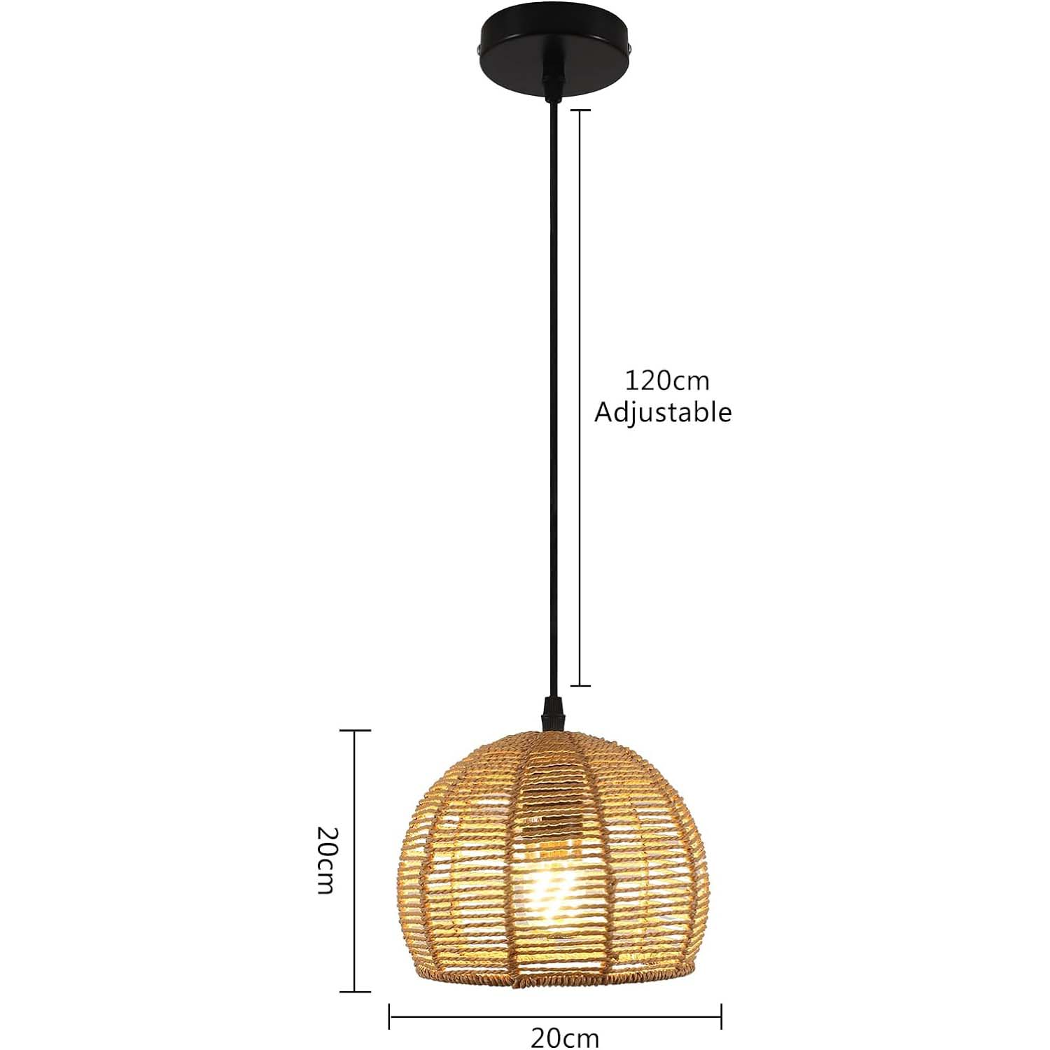 Suspension Industrielle Rotin