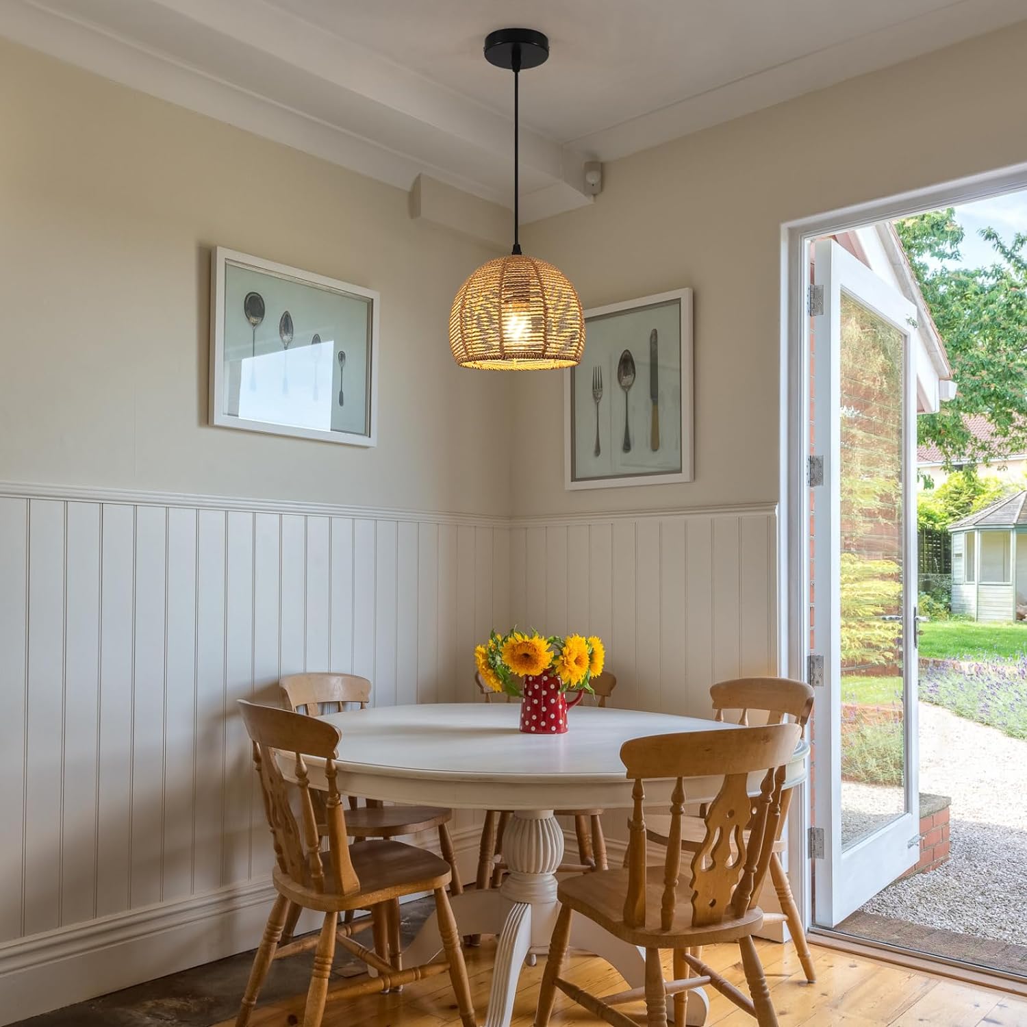 Suspension Industrielle Rotin