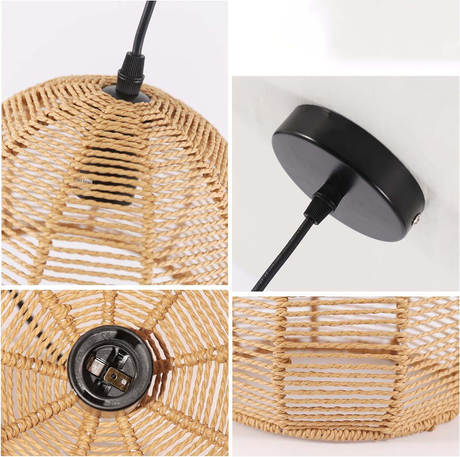 Suspension Industrielle Rotin