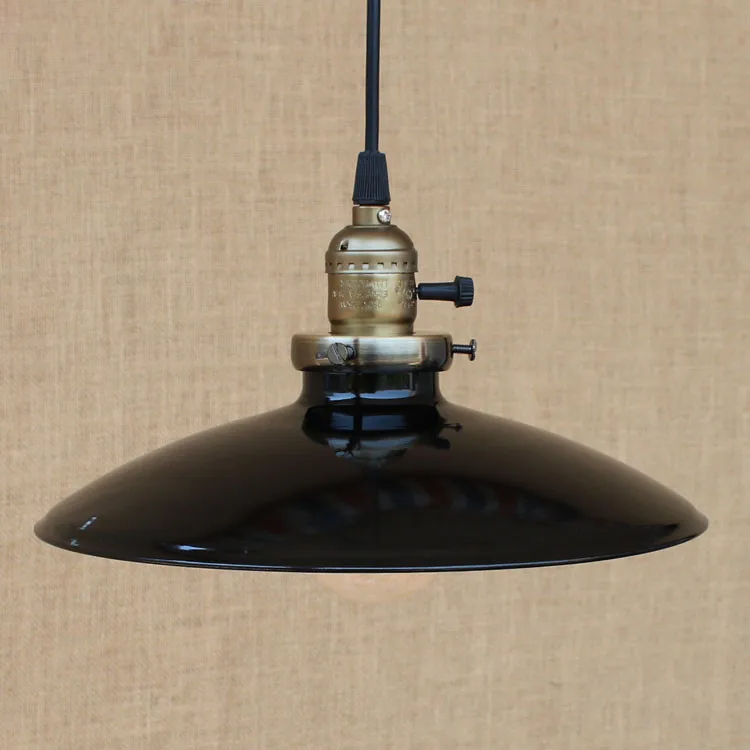 suspension industrielle émaillée vintage