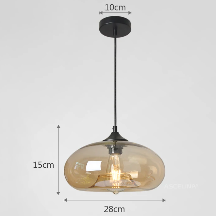 Suspension Verre Soufflé Vintage