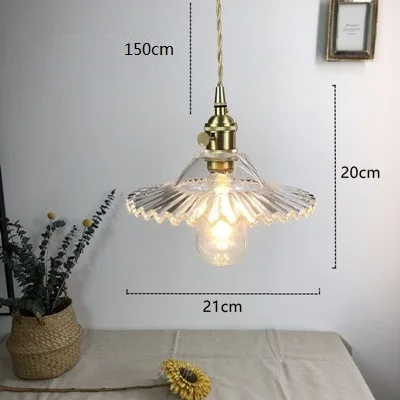 Suspension Verre et Laiton