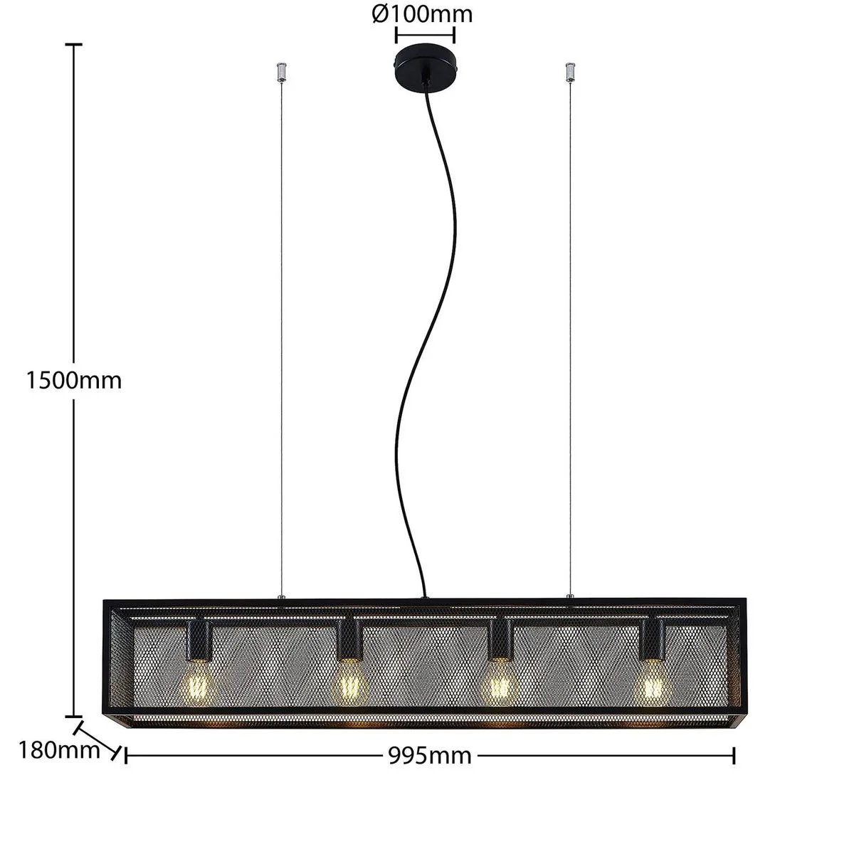 Lustre Industriel Cage