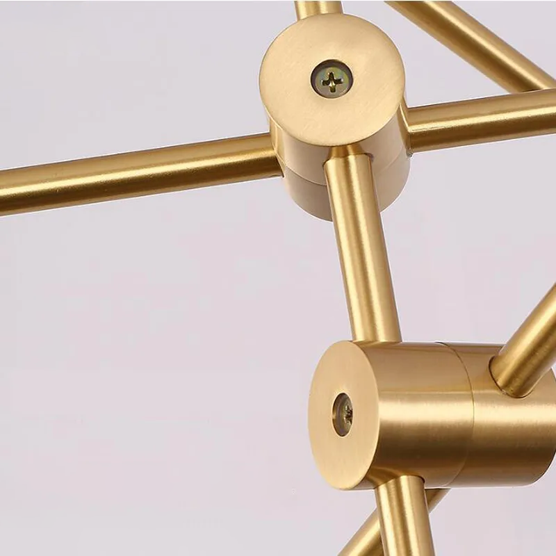 Lustre Industriel Doré