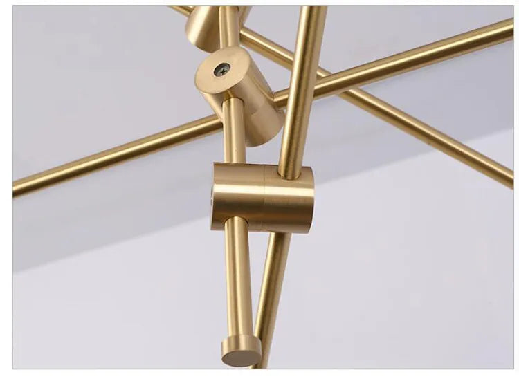 Lustre Industriel Doré