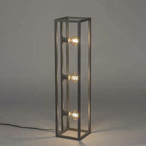 Lampadaire Salon Industriel Gris Triple