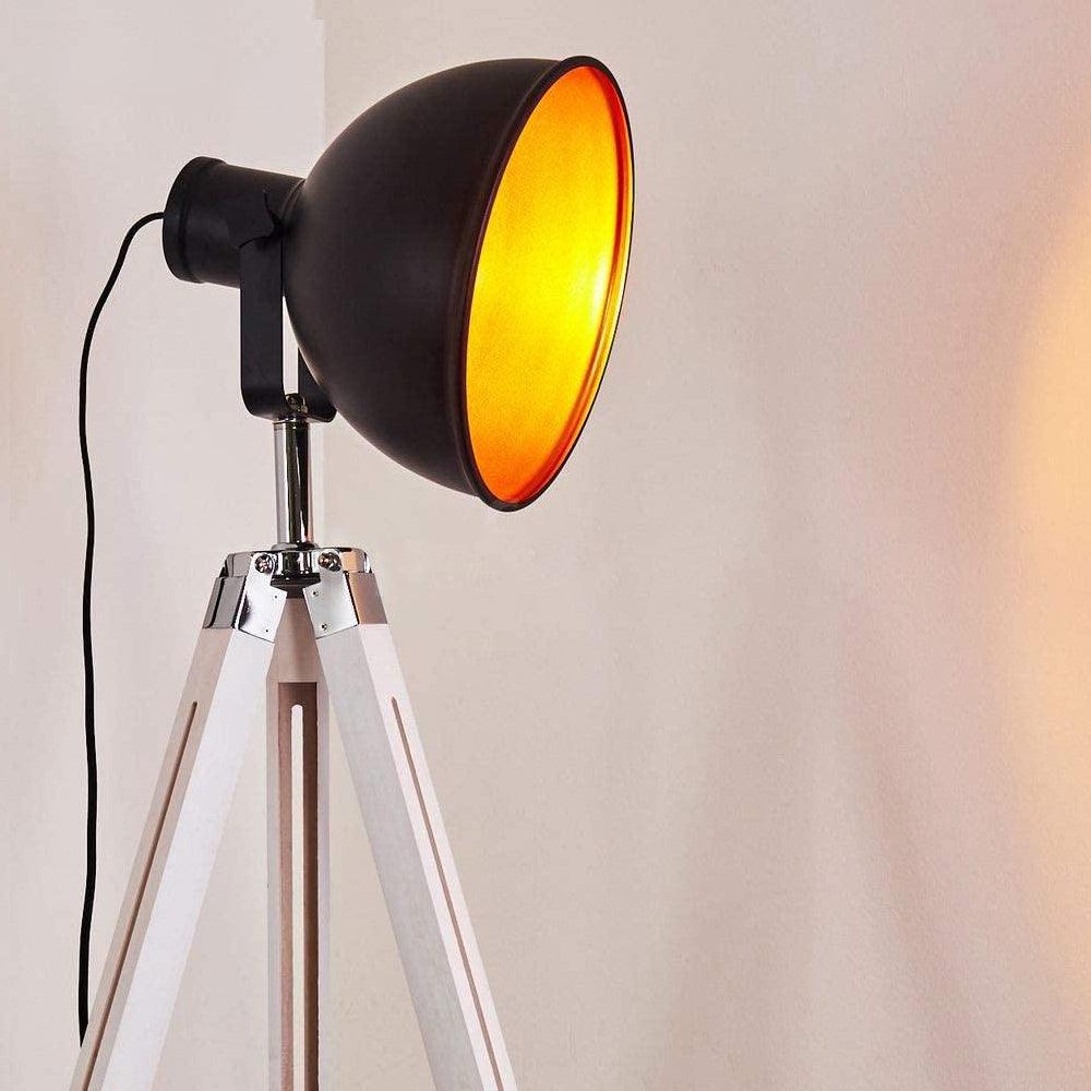 Lampadaire Trepied Industriel Projo - Blanc