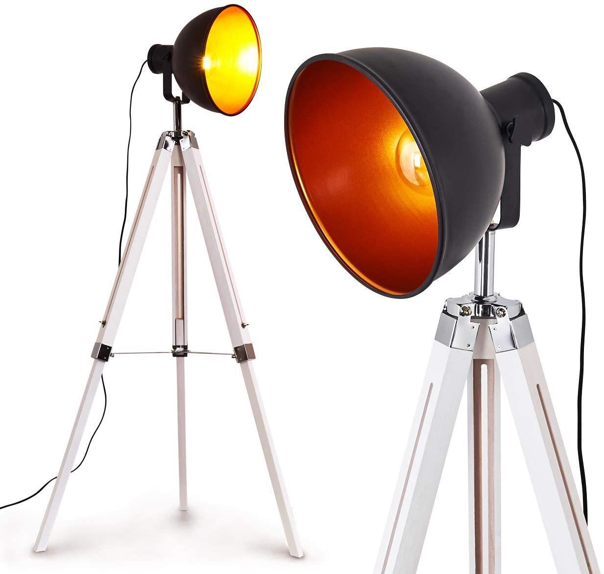 Lampadaire Trepied Industriel Projo - Blanc