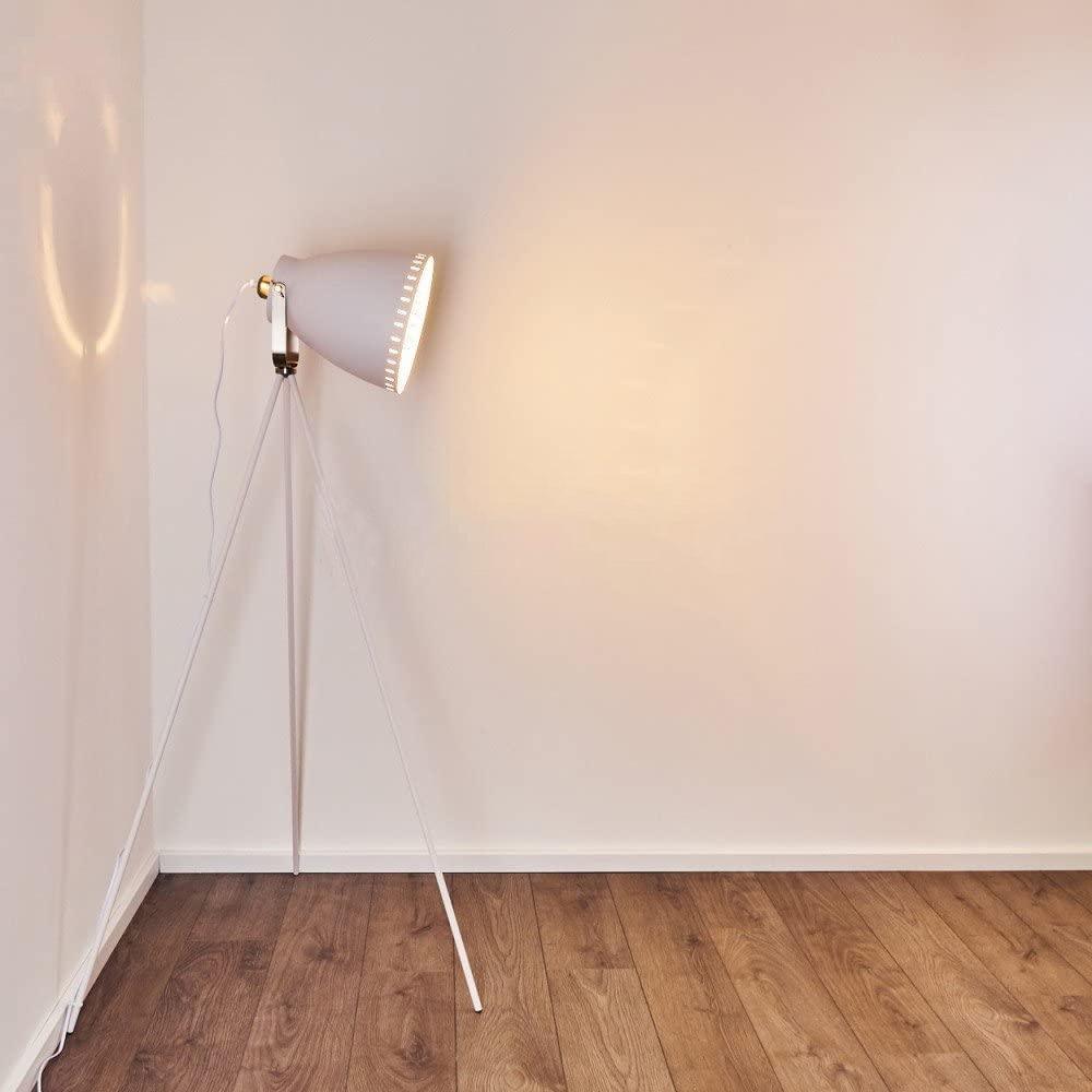 Lampadaire Cinema Industriel Design Blanc