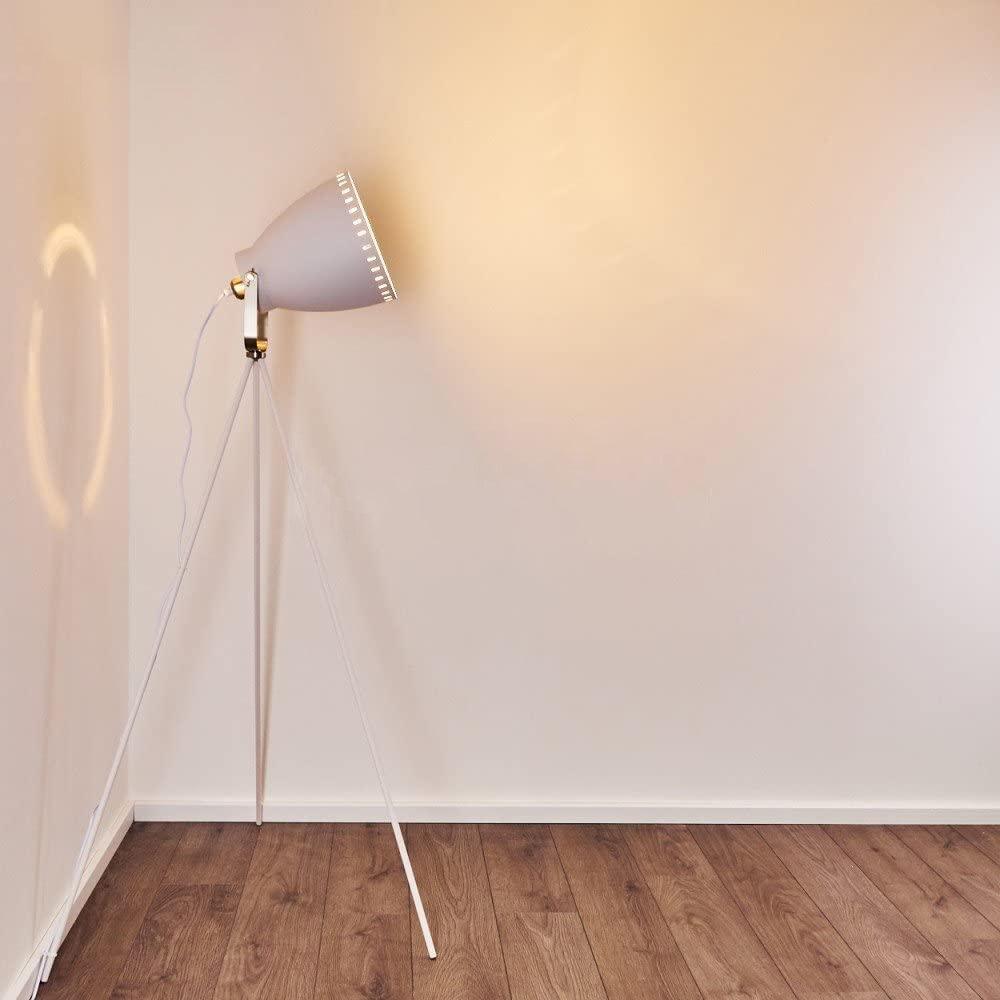 Lampadaire Cinema Industriel Design Blanc