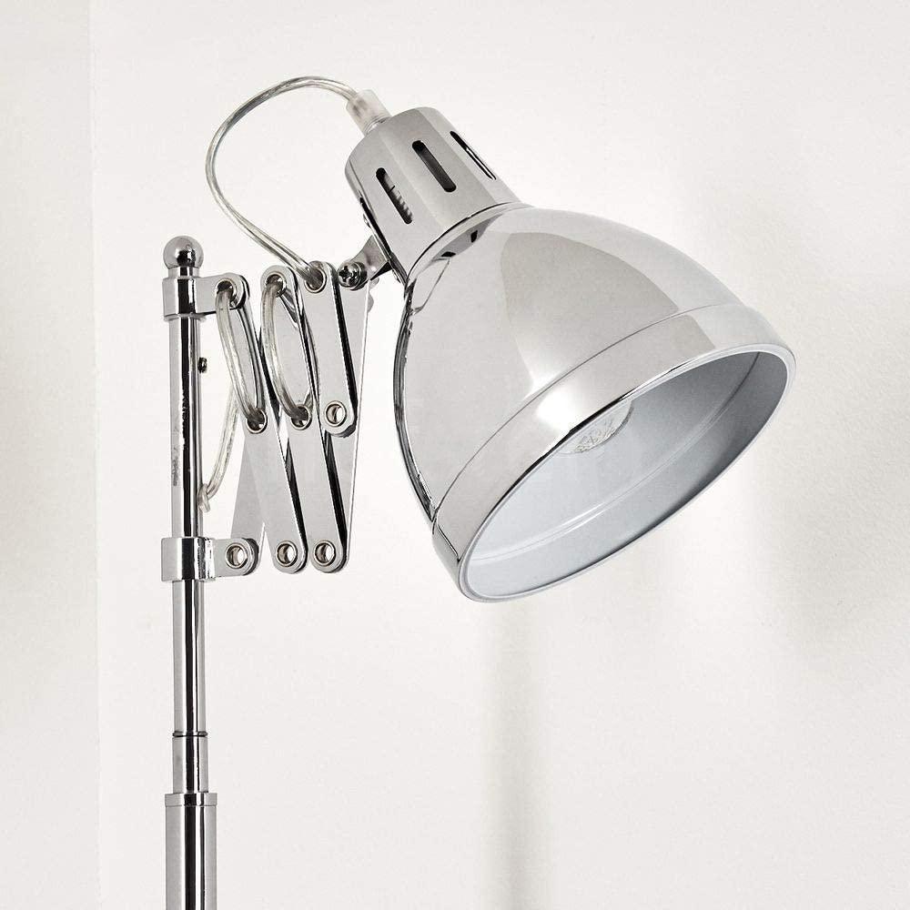 Lampadaire Salon Industriel Accordéon Chrome